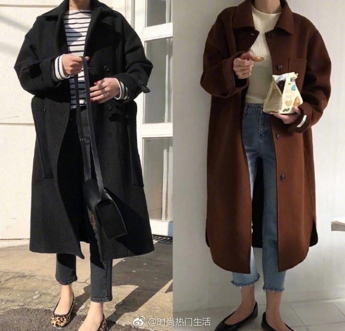 保暖与休闲感兼备的大衣风衣搭配look