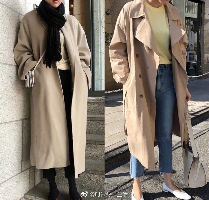 保暖与休闲感兼备的大衣风衣搭配look