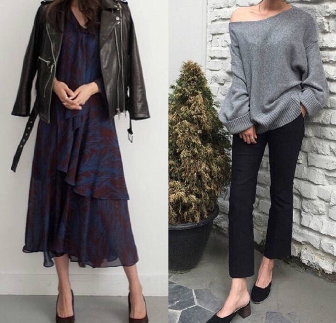 纯色系单品干净气质美女穿衣搭配look