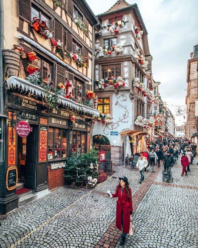 法国Strasbourg France小镇风景图片