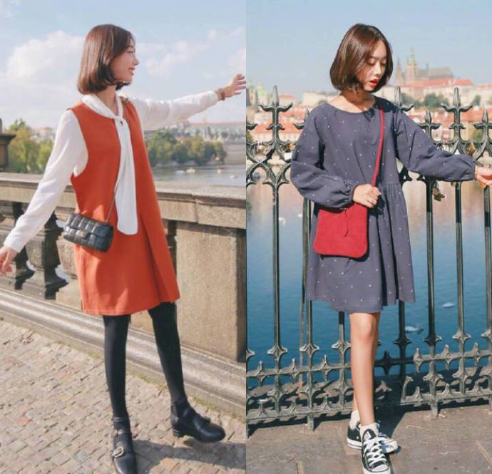 清纯美少女裙装约会穿搭look