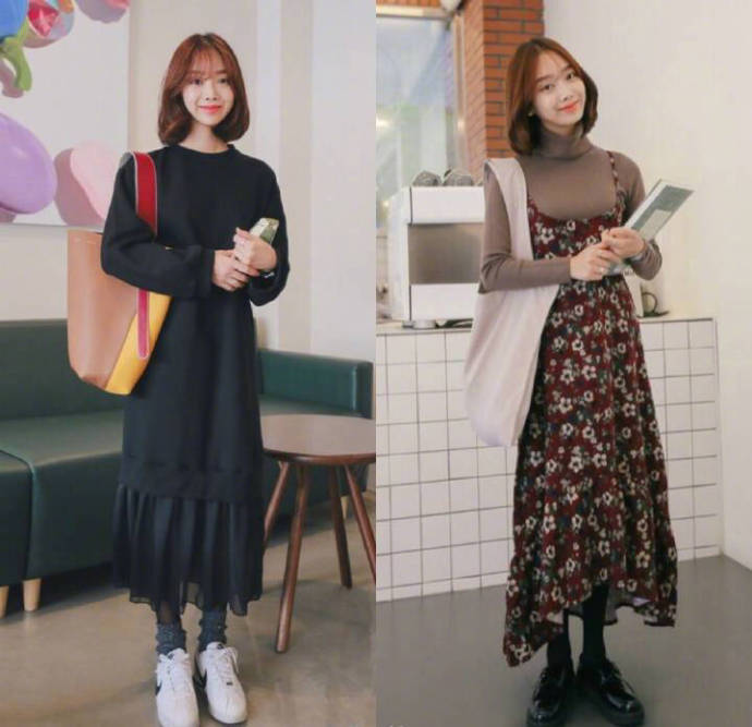 清纯美少女裙装约会穿搭look