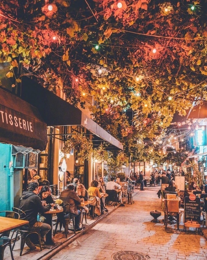 伊斯坦布尔的夜晚风景图片