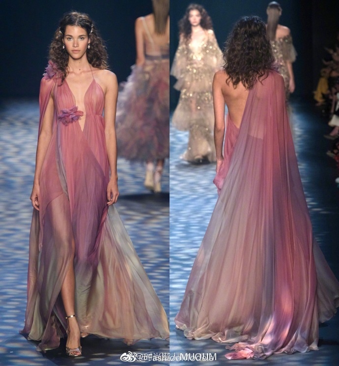 欧美时尚品牌Marchesa Spring 2017婚纱礼服图片背影也