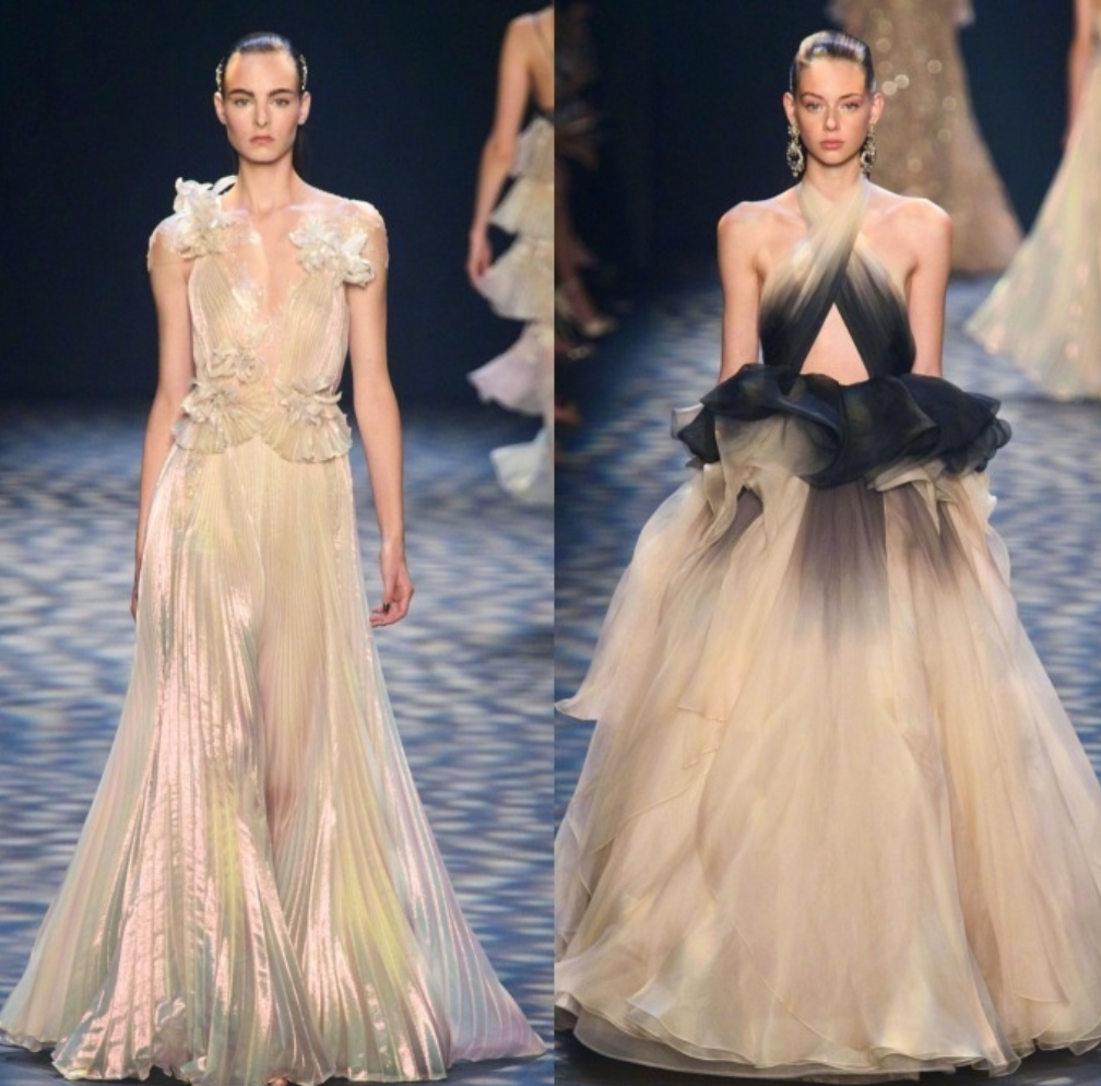 欧美时尚品牌Marchesa Spring 2017婚纱礼服图片背影也