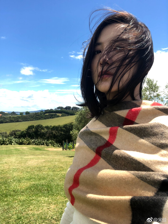 内地女演员宋佳晒九宫格美照穿搭十分有品位超