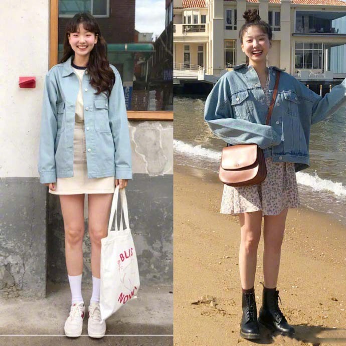 肉肉脸的女生穿衣搭配LOOK