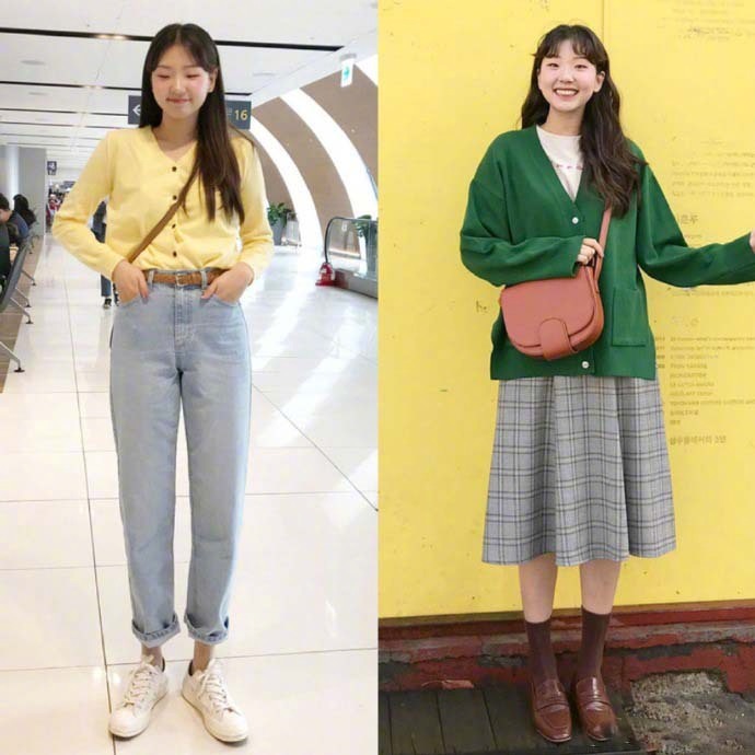 肉肉脸的女生穿衣搭配LOOK