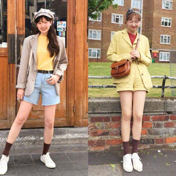 肉肉脸的女生穿衣搭配LOOK