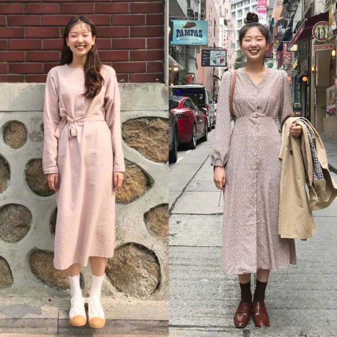 肉肉脸的女生穿衣搭配LOOK