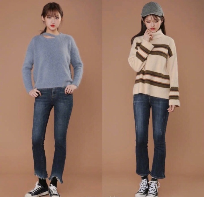 休闲百变的牛仔裤搭配Look