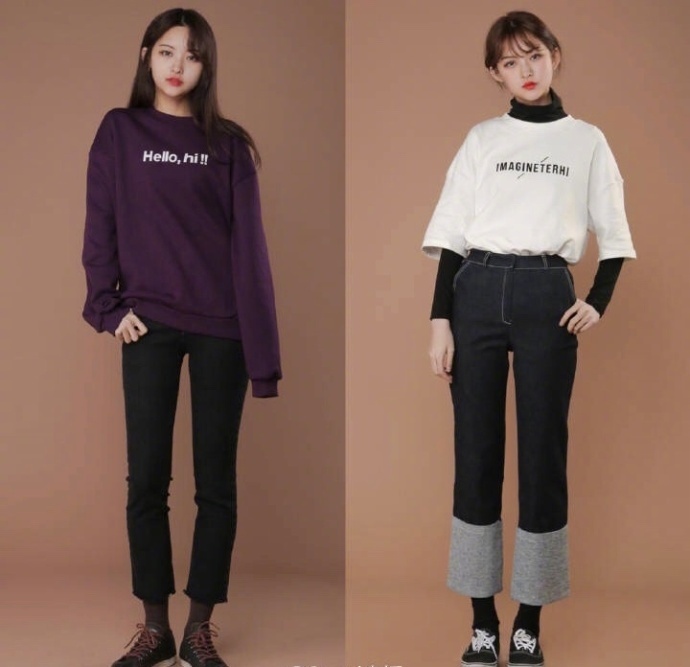 休闲百变的牛仔裤搭配Look