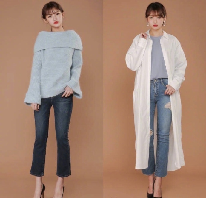 休闲百变的牛仔裤搭配Look