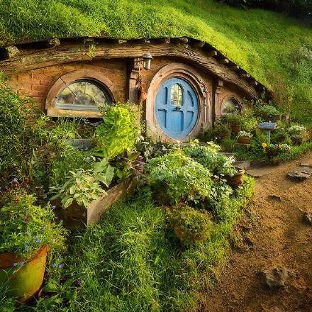 新西兰Hobbiton的玛塔玛塔小镇风景图片