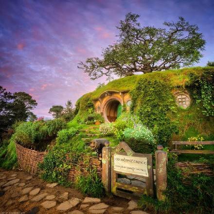 新西兰Hobbiton的玛塔玛塔小镇风景图片