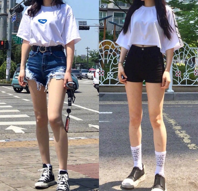 拉长腿部比例的coolgirl穿衣搭配参考