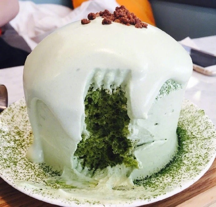 清新的一抹绿_抹茶味道的甜品图片