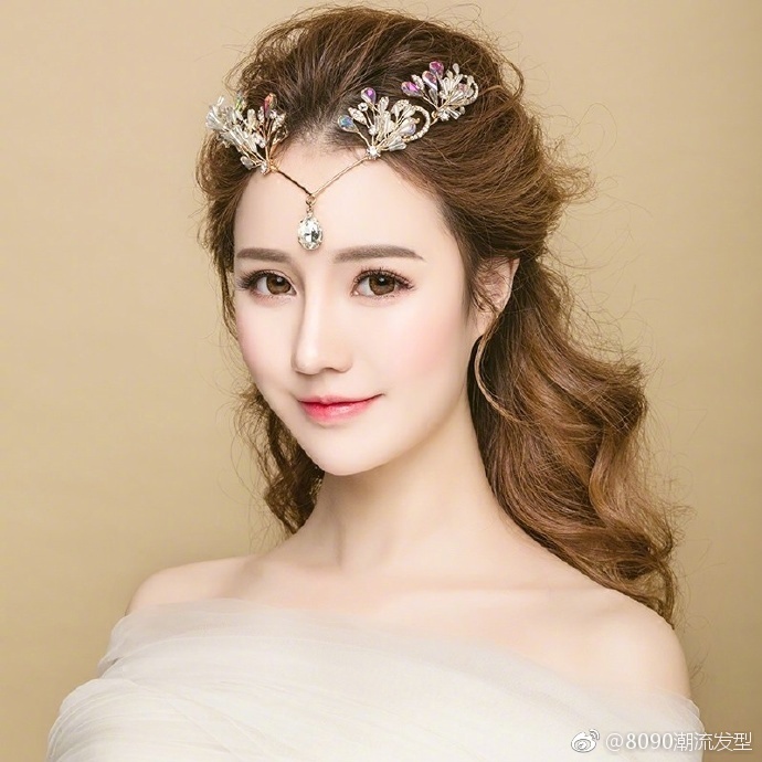 9款美美的新娘发型图片