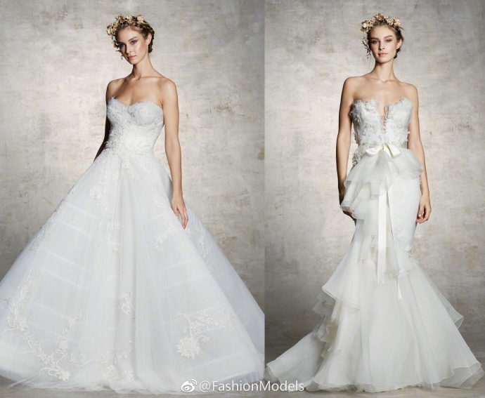 Marchesa Bridal Spring 2019婚纱礼服轻盈梦幻图片