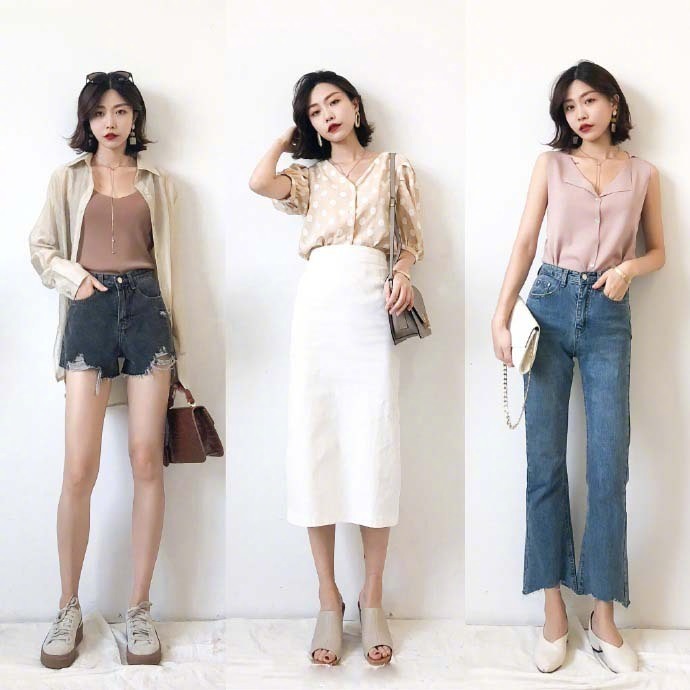 恬静温柔的入夏穿搭look