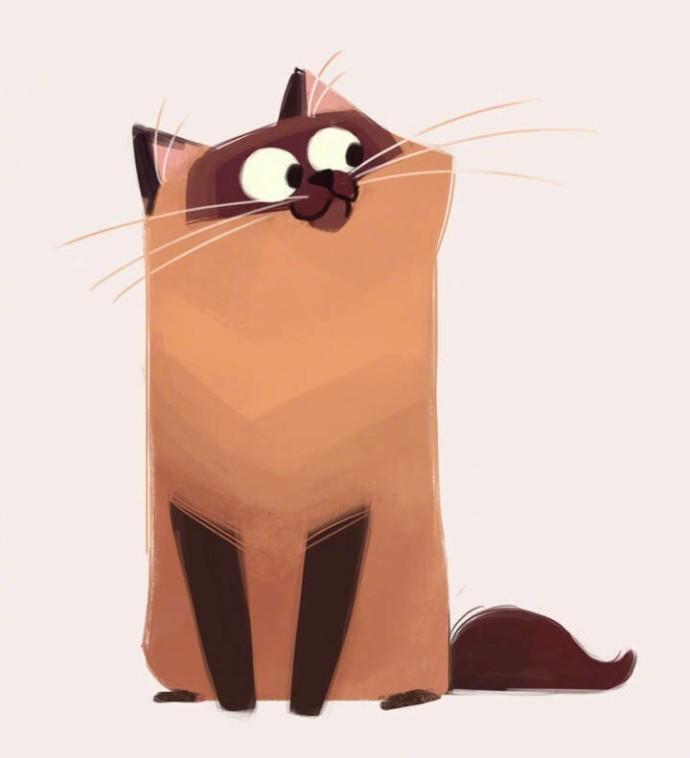猫咪插画图片