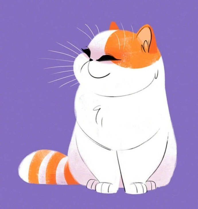 猫咪插画图片
