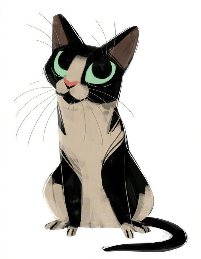 猫咪插画图片