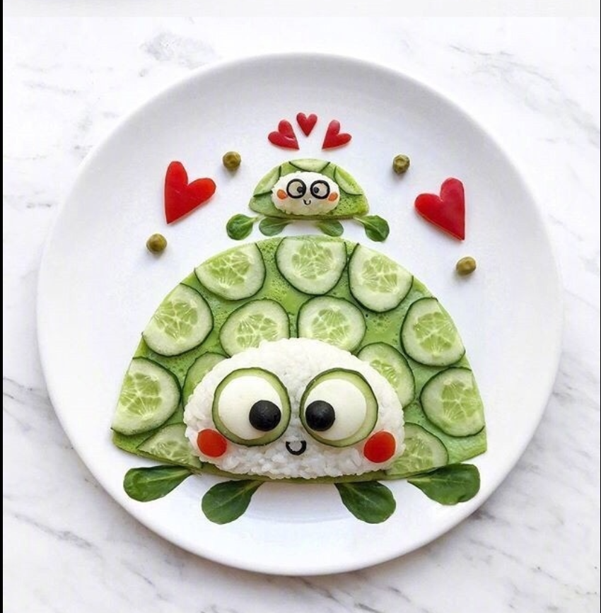 超可爱的食物拼盘图片