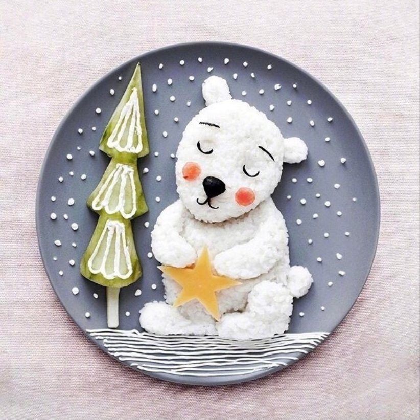 超可爱的食物拼盘图片