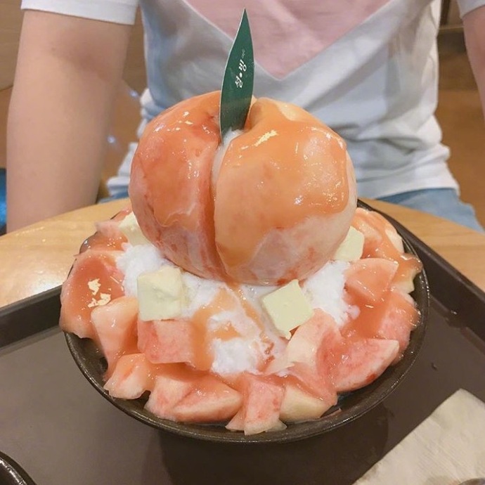 水蜜桃沙冰图片