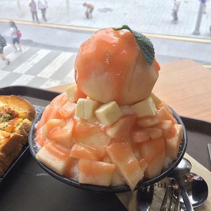 水蜜桃沙冰图片
