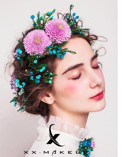 丛林中的花仙子仙气十足的新娘妆发造型
