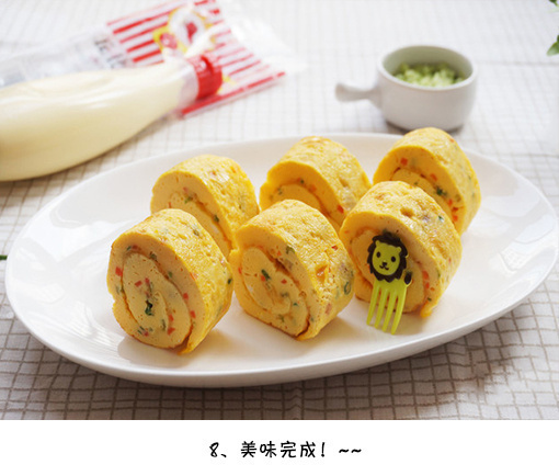 简单易做的早餐沙拉酱鸡蛋卷的做法