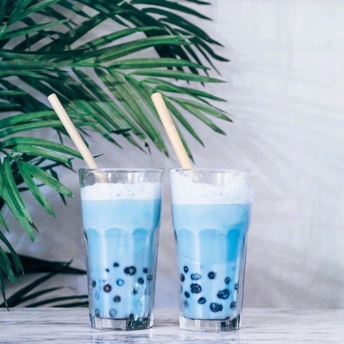 蓝莓酸奶图片_一抹清透魅力蓝