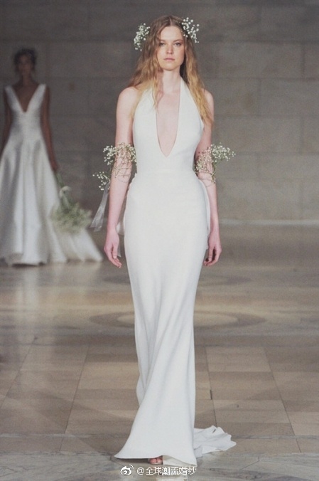 Reem Acra2018秋冬婚纱秀场满天星系列梦幻又唯美图