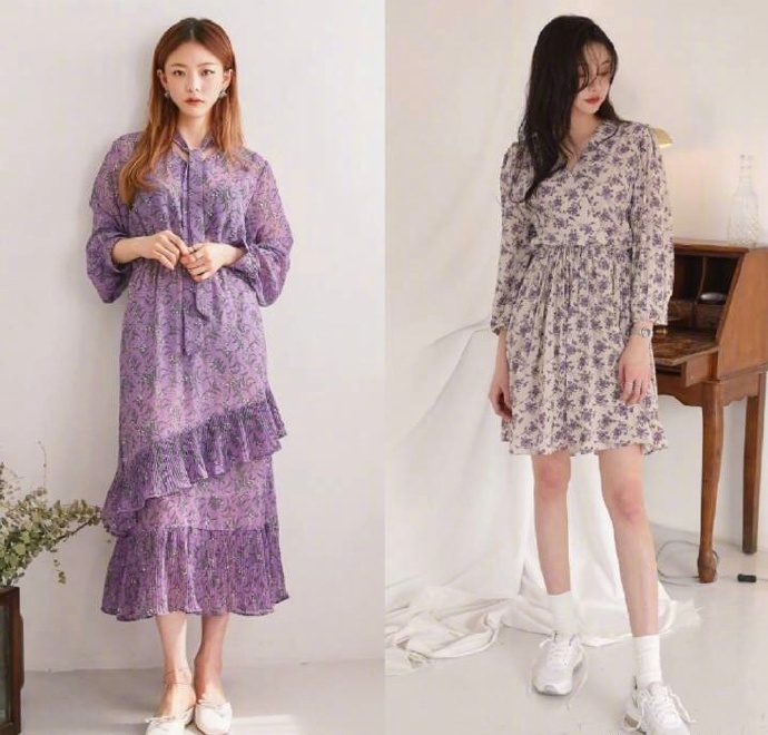 chic感少女连衣裙被甜甜的夏日感击倒