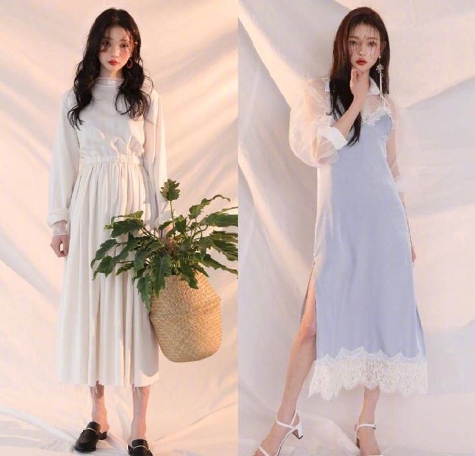 chic感少女连衣裙被甜甜的夏日感击倒