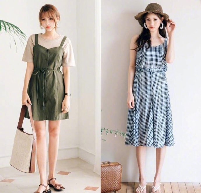 chic感少女连衣裙被甜甜的夏日感击倒