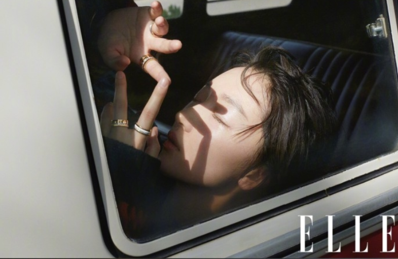 河北美女明星周冬雨登上ELLE中国版八月刊封面时