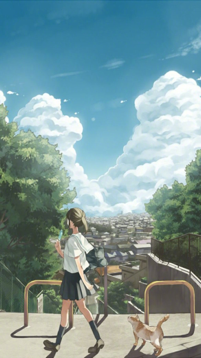 唯美漫画壁纸:最终用我们的一生去祭奠我们的青
