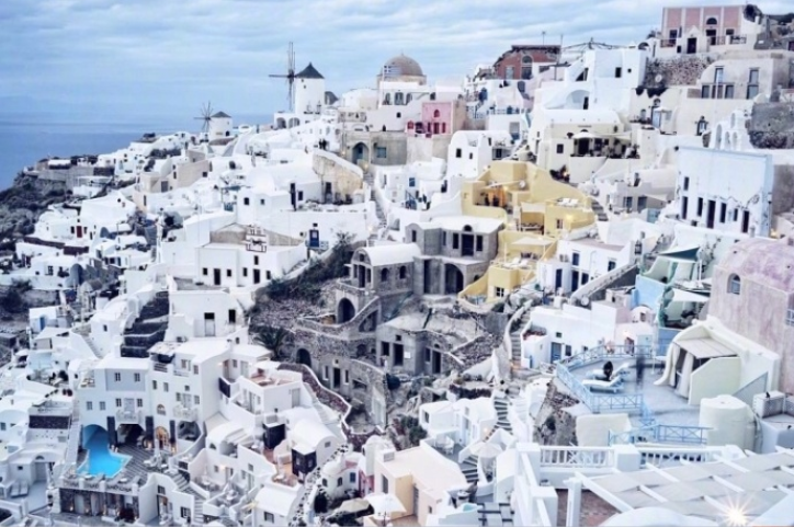 Santorini希腊圣托里尼风景图片