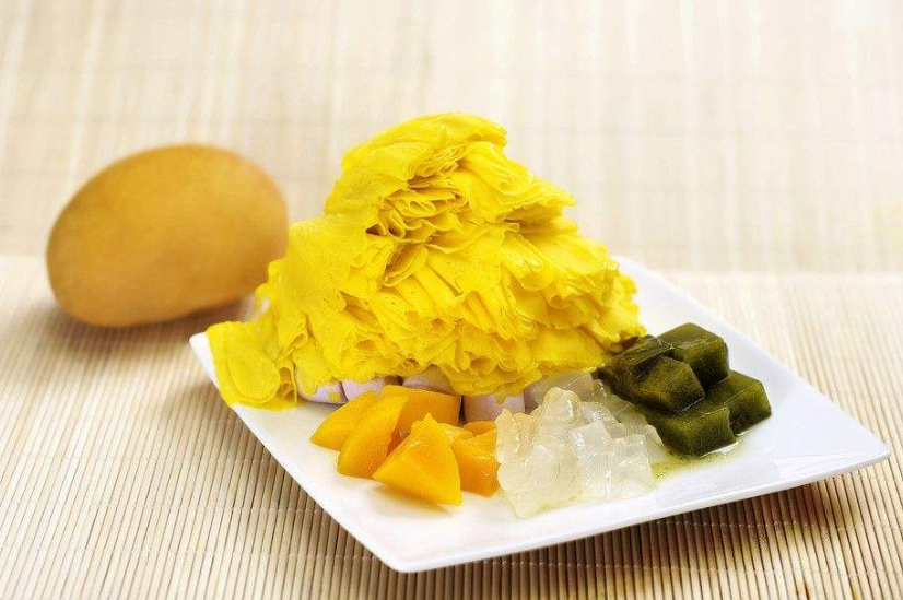 小吃超级芒果绵绵冰图片