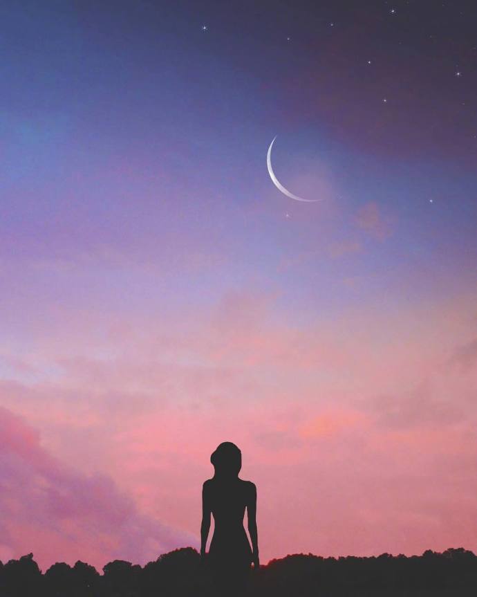 唯美星空图片:再长的一天总有说晚安的时候