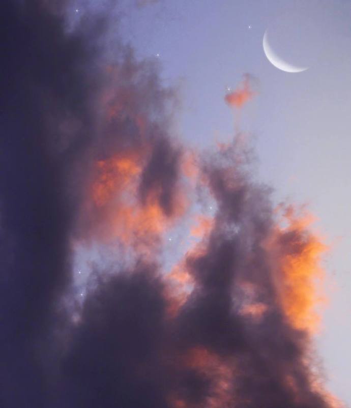 唯美星空图片:再长的一天总有说晚安的时候