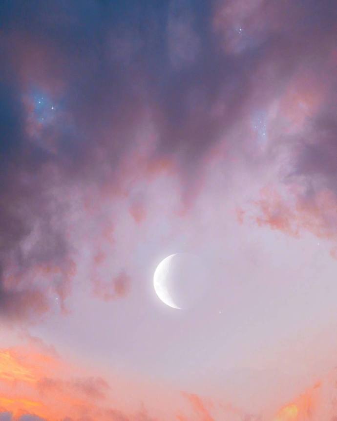 唯美星空图片:再长的一天总有说晚安的时候