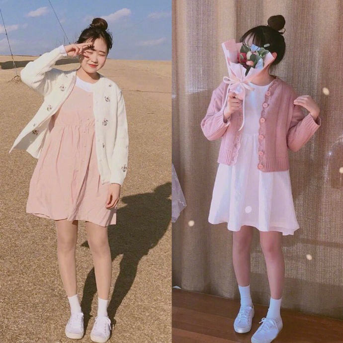 满满的少女感清甜粉嫩的搭配示范