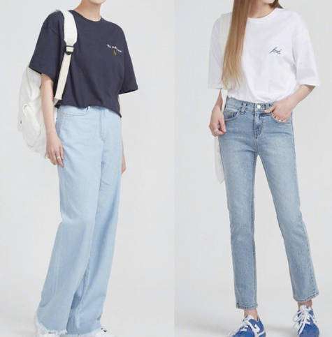 高挑女孩的学生穿搭look参考