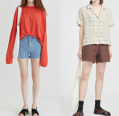 高挑女孩的学生穿搭look参考