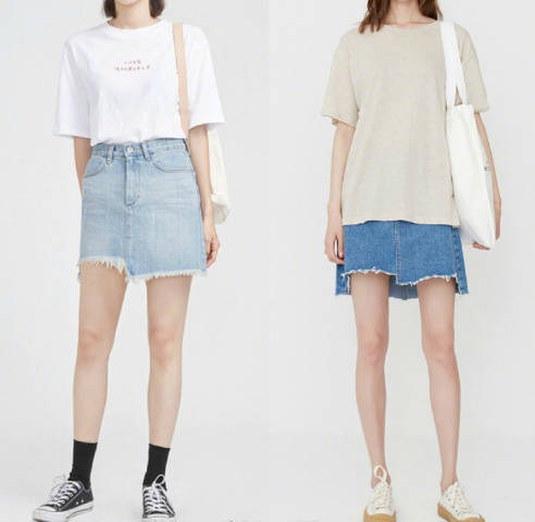 高挑女孩的学生穿搭look参考