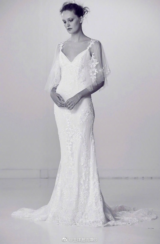 欧美婚纱图片_Vinieris春夏新款婚纱风格是极简的